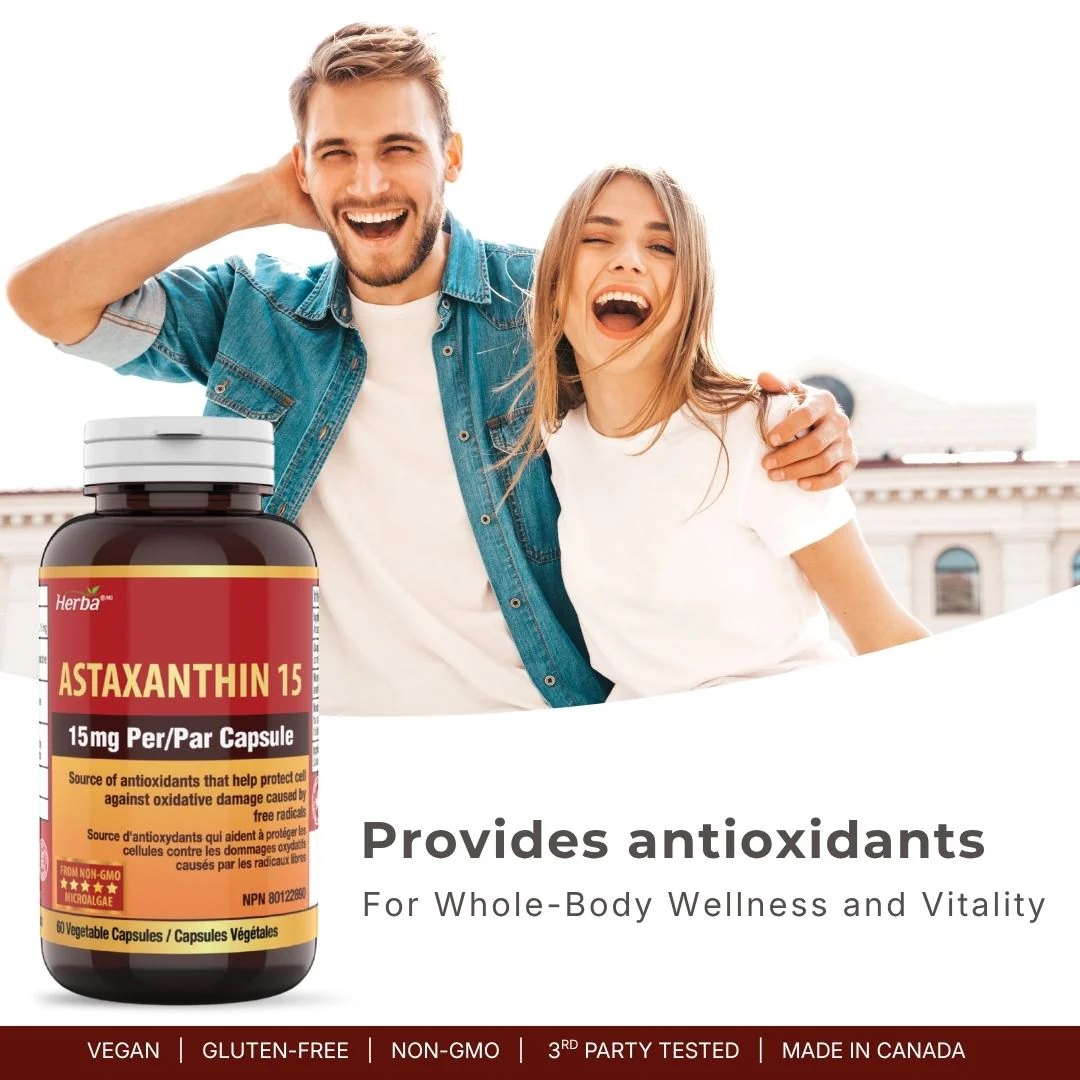 Astaxanthin Supplement 15mg – 60 Vegetable Capsules | Made in Canada - Image 5