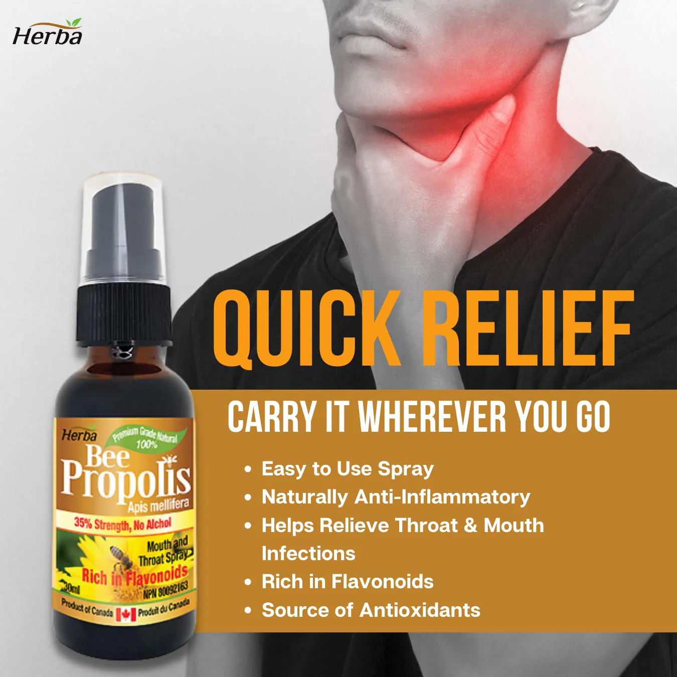 Bee Propolis Spray 30ml - No Alcohol - Image 5