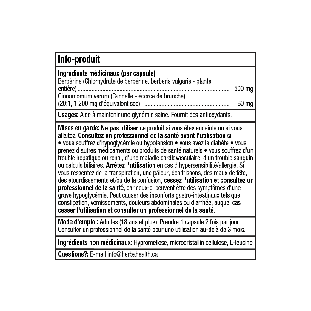 Berberine Supplement with Ceylon Cinnamon – 120 Capsules | Berberine 1000mg (per serving) | Made in Canada - Image 4