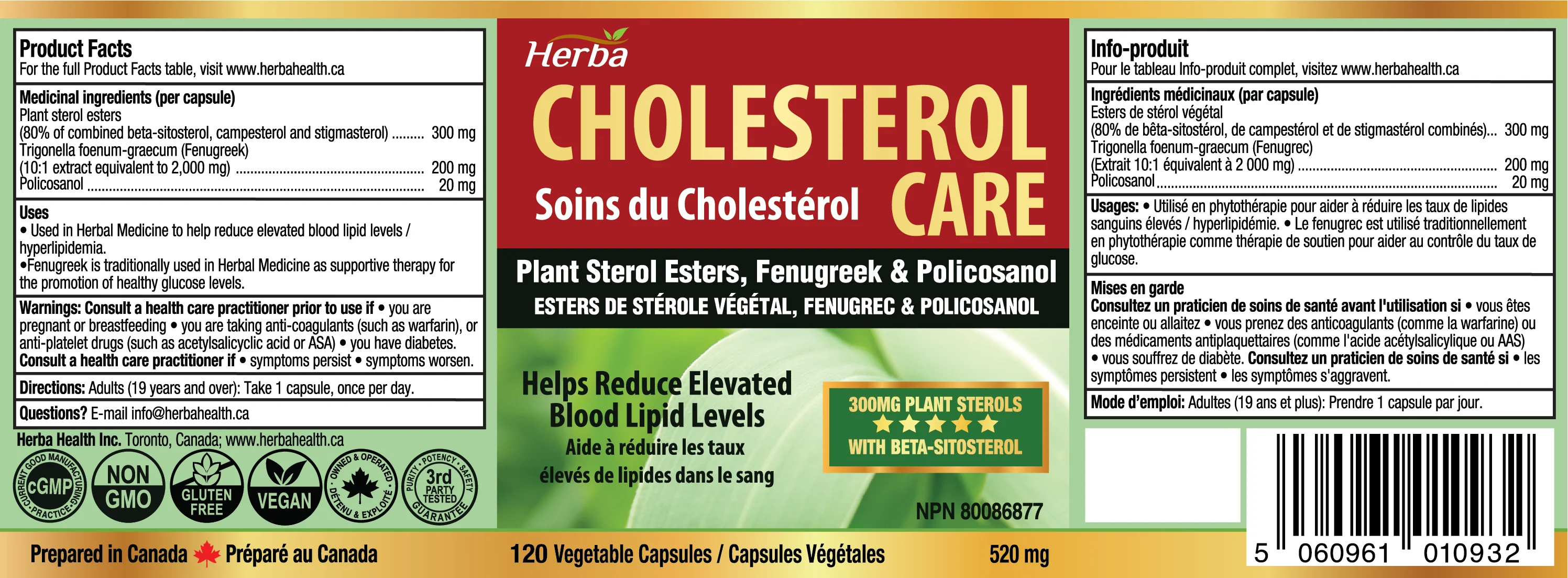 Cholesterol Care – 120 Vegetable Capsules - Image 2