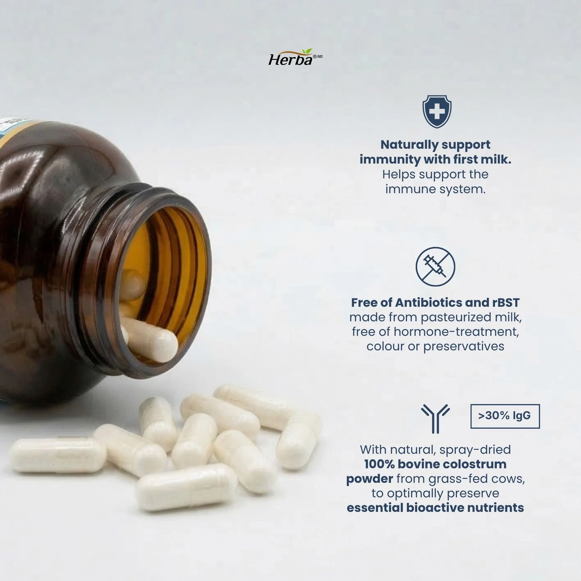 Bovine Colostrum Supplements 500mg - 120 Capsules | Rich in Lactoferrin and Immunoglobulins | 30% IgG - Image 6