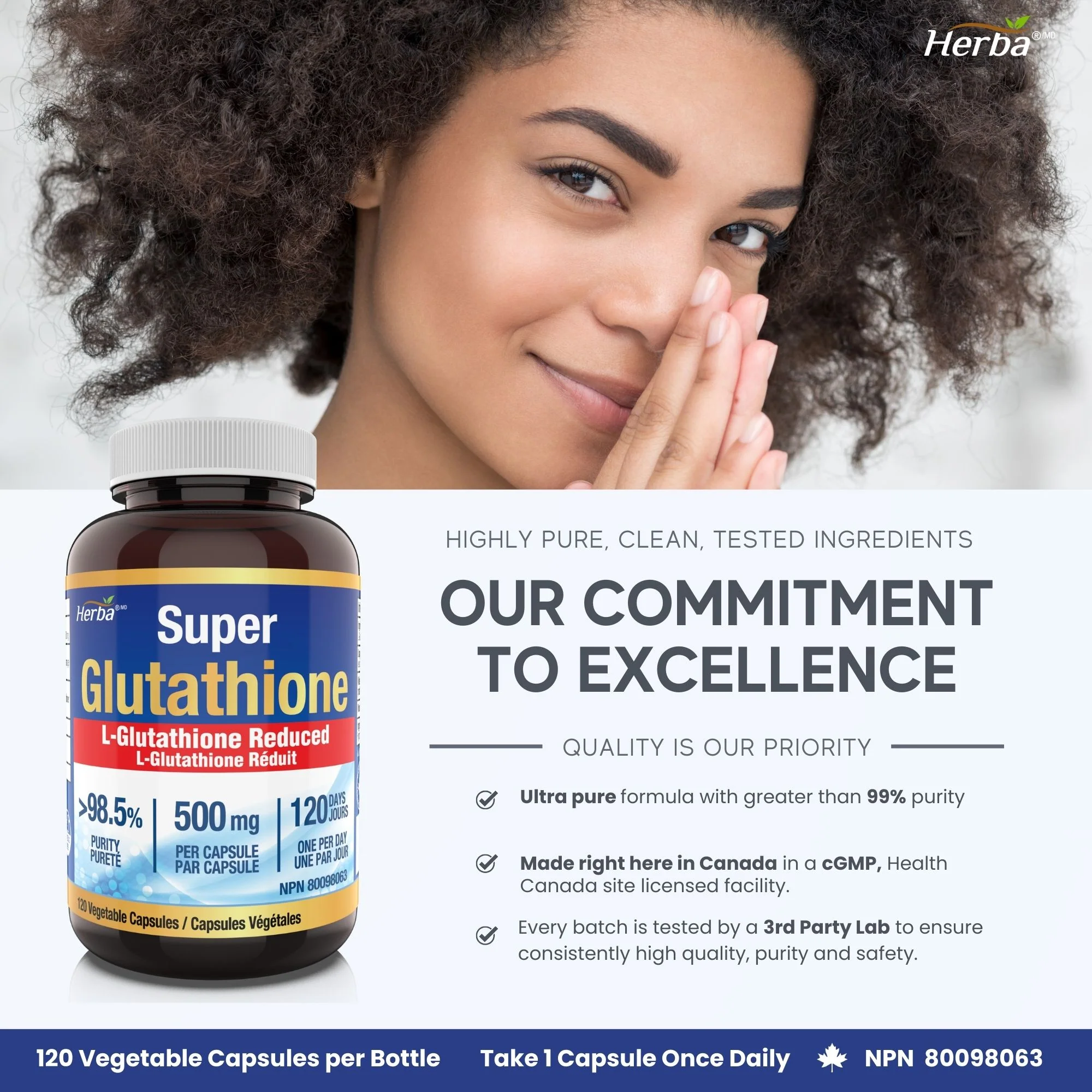 Glutathione Supplements 500mg, 120 Vegetable Capsules-L-Glutathione Reduced Active Form - Image 5