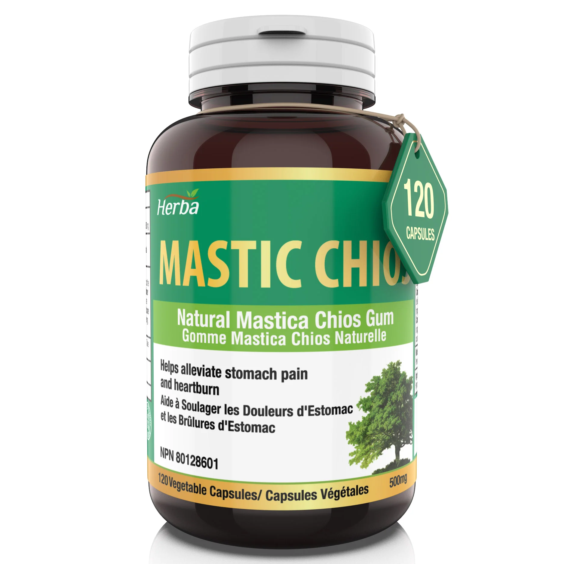 Mastic Gum 500mg - 120 Capsules | Made in Canada
