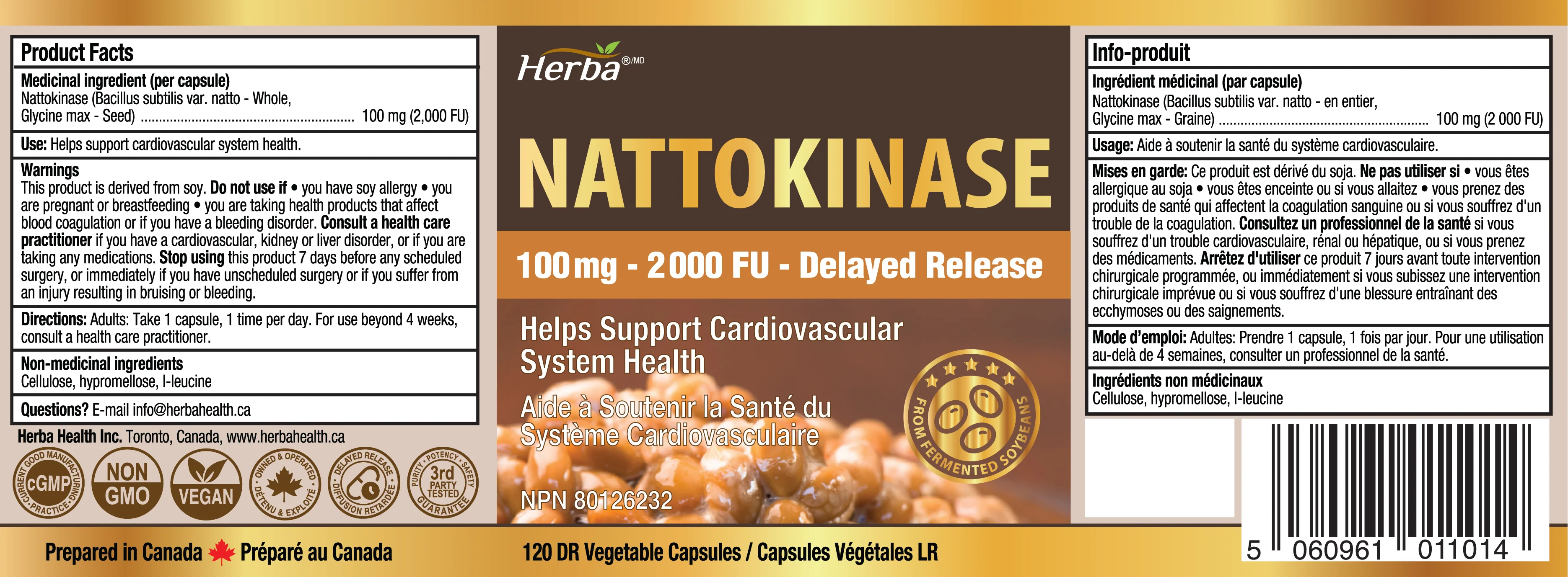 Nattokinase Supplement 2000 FU – 100mg, 120 Delayed Release Capsules - Image 2