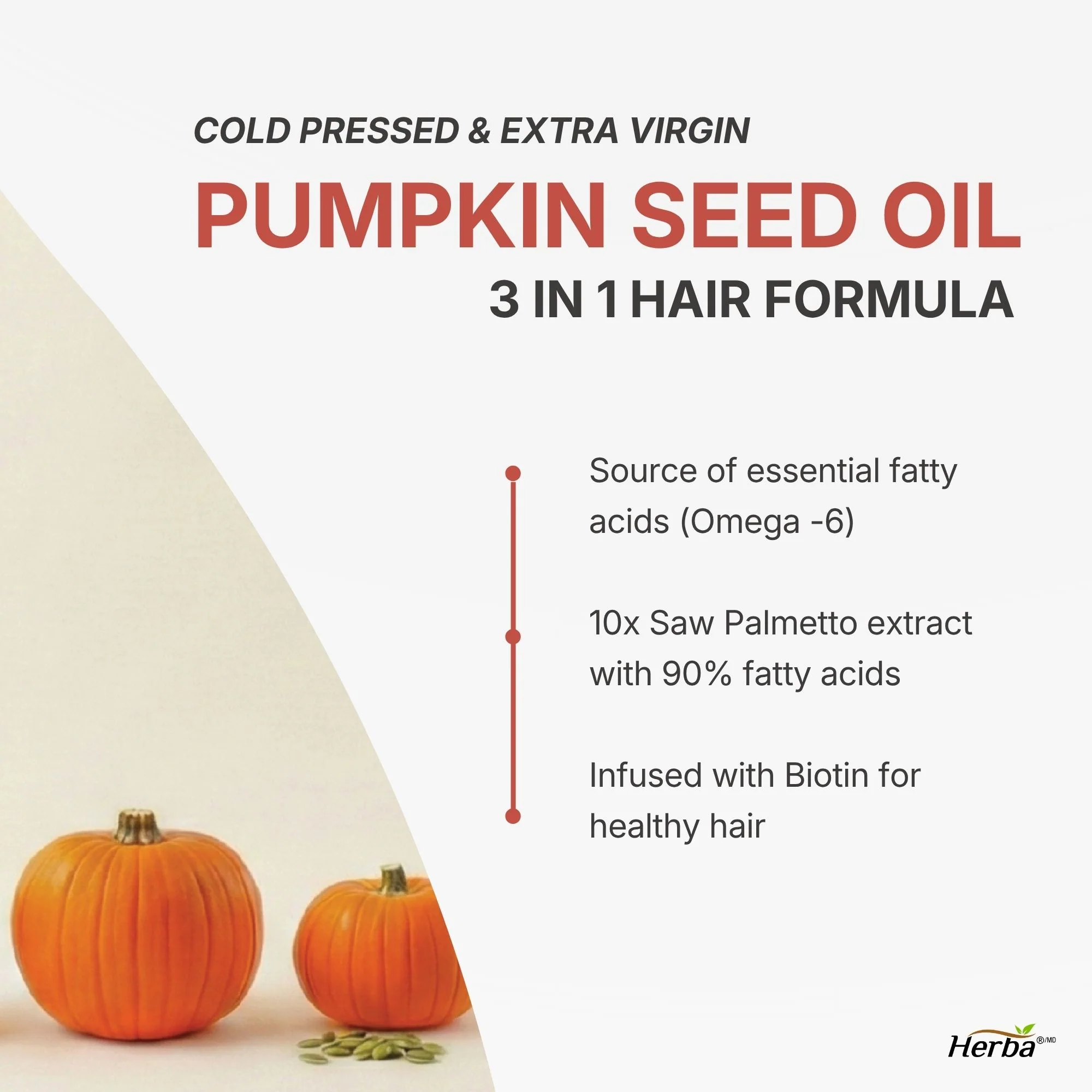 Pumpkin Seed Oil Capsules for Hair - 90 Softgels | 3 in 1 with Saw Palmetto and Biotin | Made in Canada - Image 8