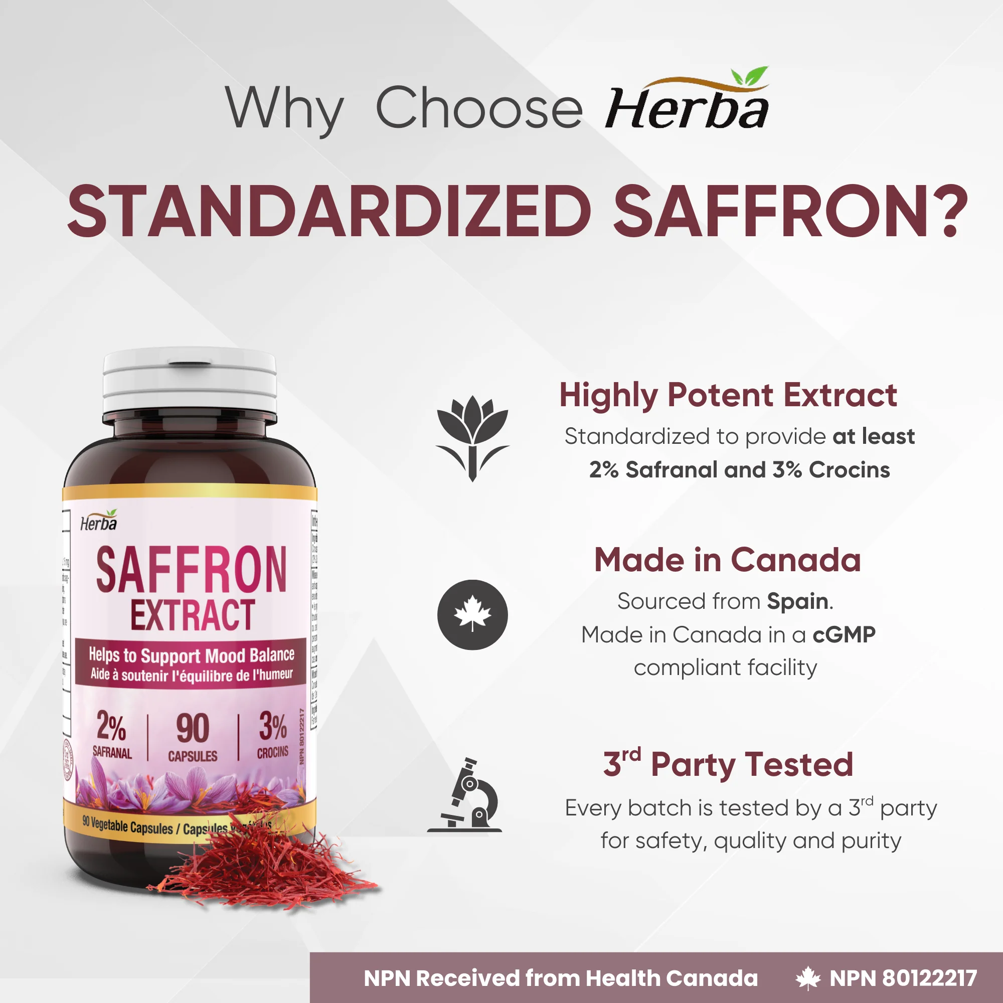 Saffron Supplement – 90 Capsules | Saffron Extract Standardized to 2% Safranal - Image 3