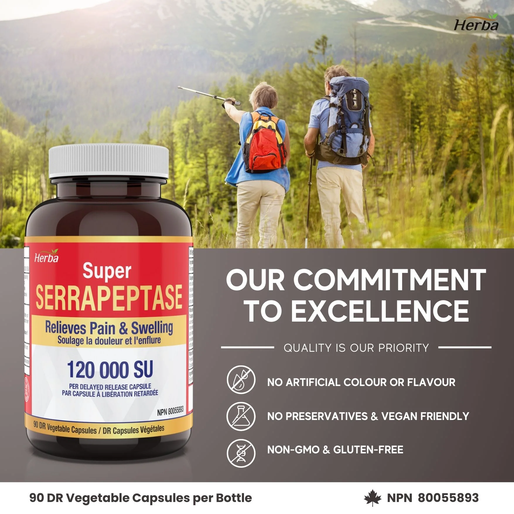 Serrapeptase 120,000 SU - 90 Vegetable Capsules - Image 7