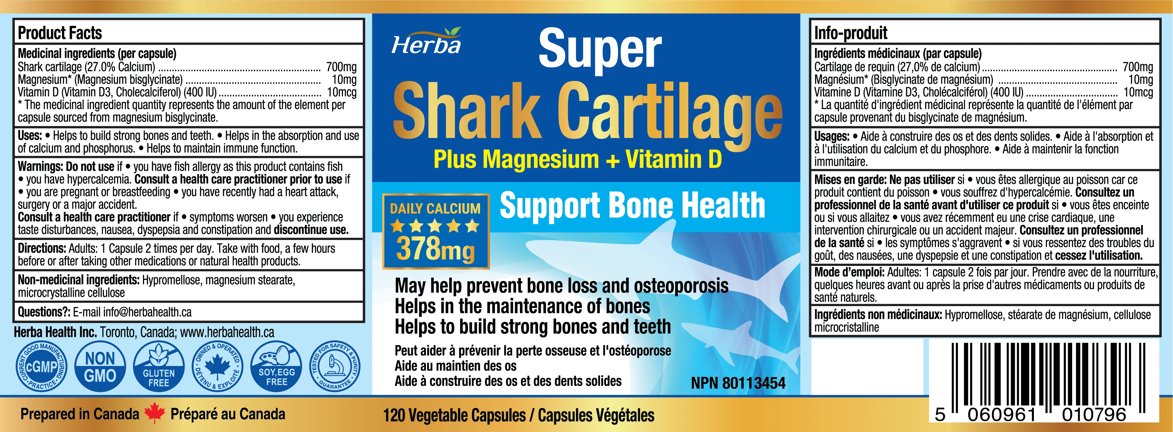 Shark Cartilage Capsules - 120 Capsules | 1,500mg Per Day | Shark Cartilage Supplement for Joints with Magnesium and Vitamin D3 - Image 2