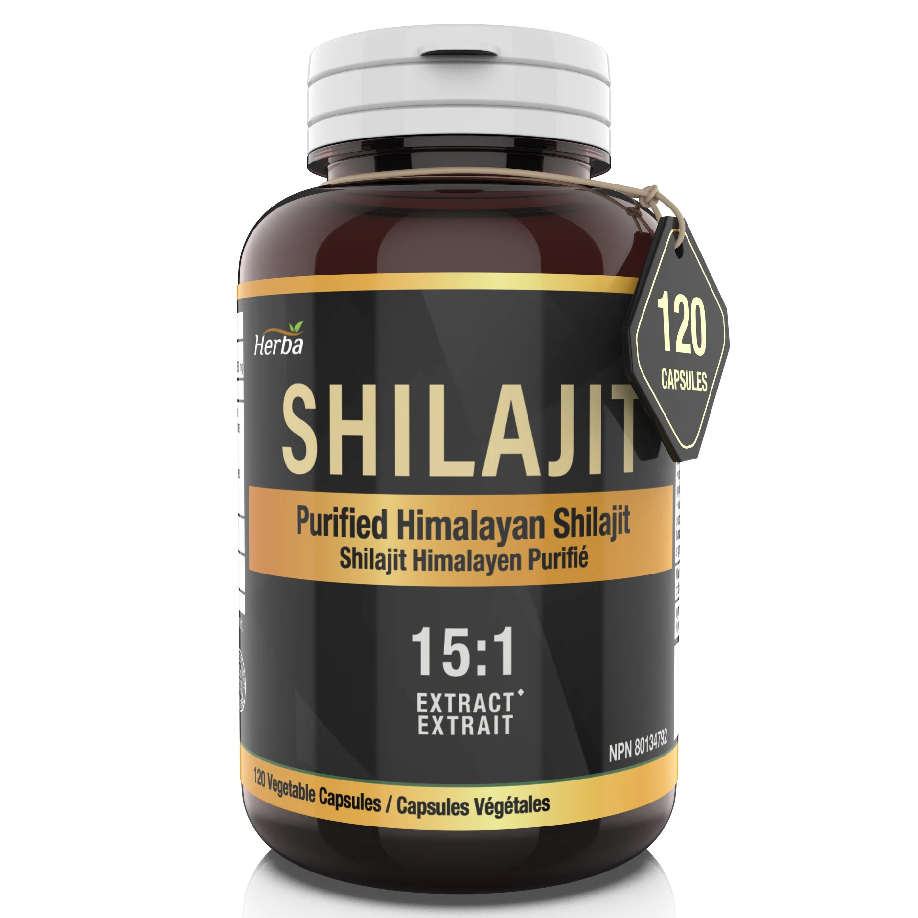 Himalayan Shilajit for Women & Men – 120 Capsules | 1000mg Per Serving (500mg Each) | 15:1 Extract | Fulvic Acid Supplement | Made in Canada