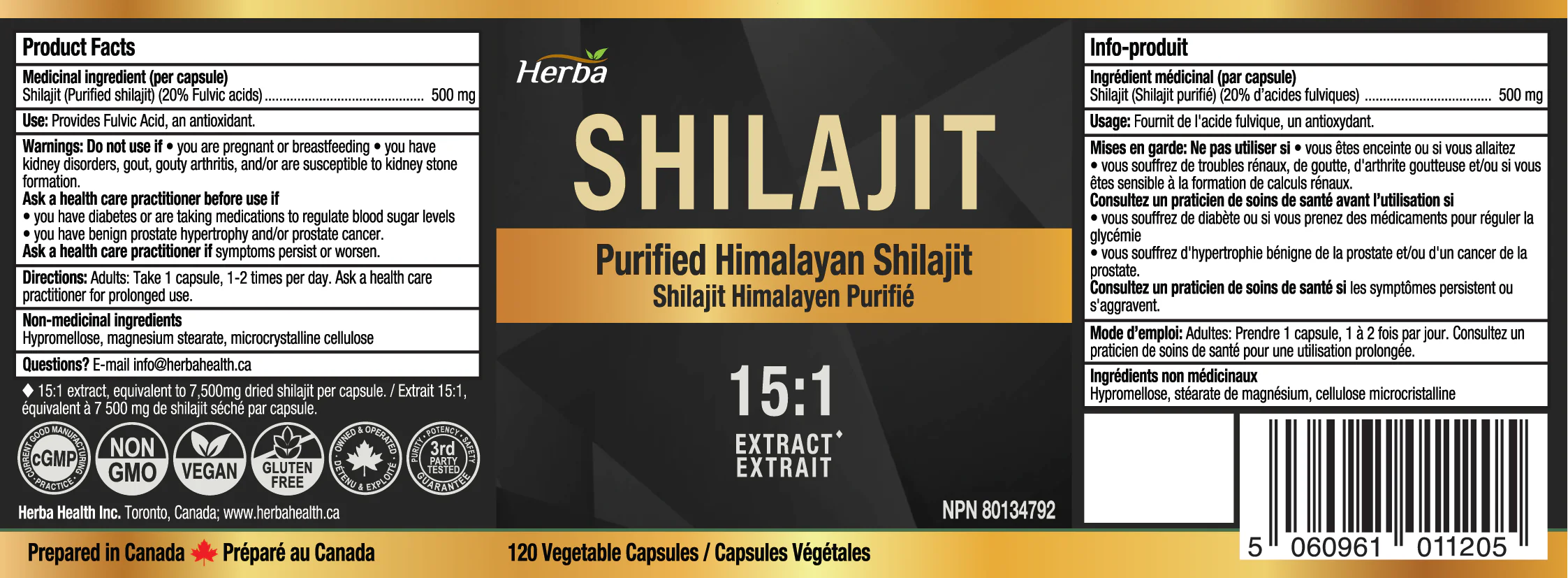 Himalayan Shilajit for Women & Men – 120 Capsules | 1000mg Per Serving (500mg Each) | 15:1 Extract | Fulvic Acid Supplement | Made in Canada - Image 2